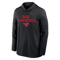 Haut à capuche léger Nike SMU Mustangs Sideline Dri-FIT pour homme, noir