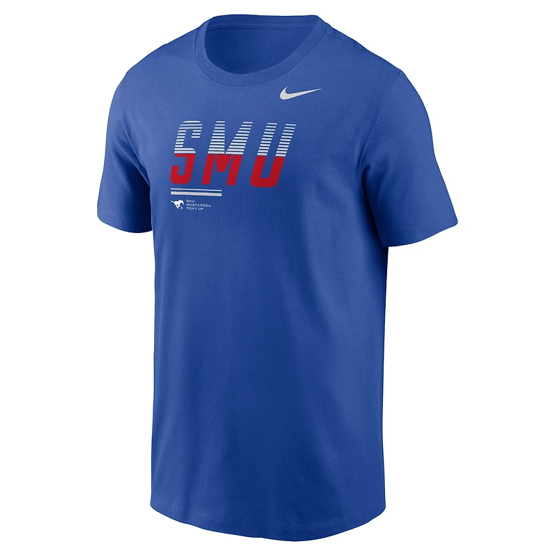 Men's Nike Royal SMU Mustangs Wordmark Logo Legend T-Shirt