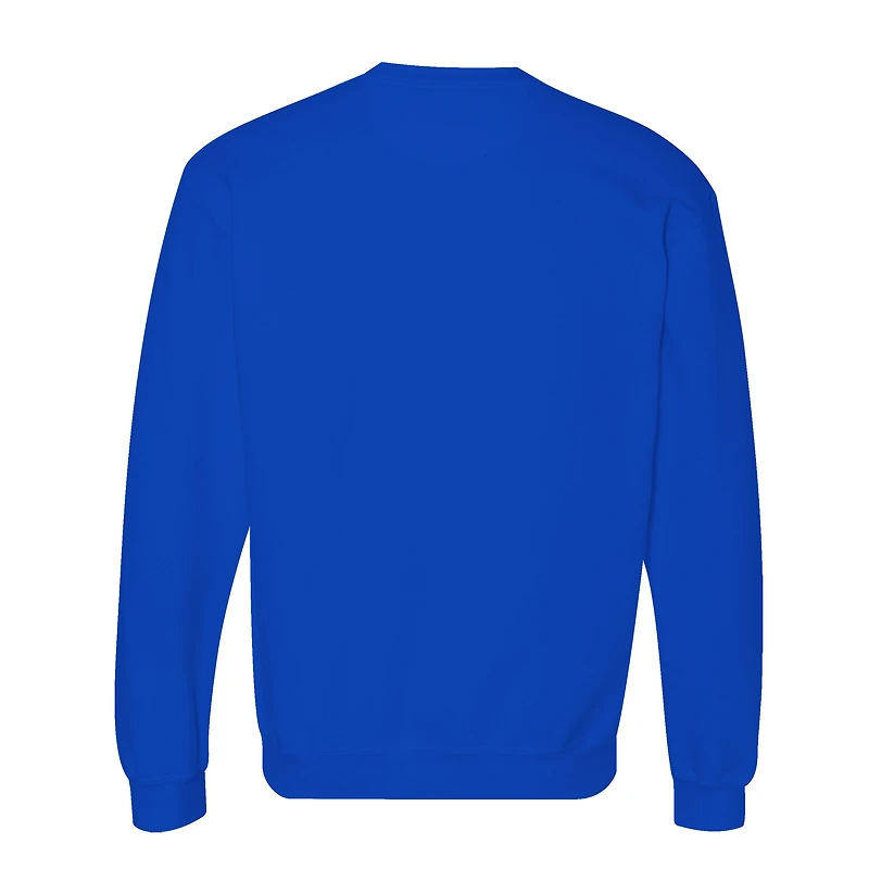 Sweat-shirt polaire à col rond Royal SMU Mustangs pour homme