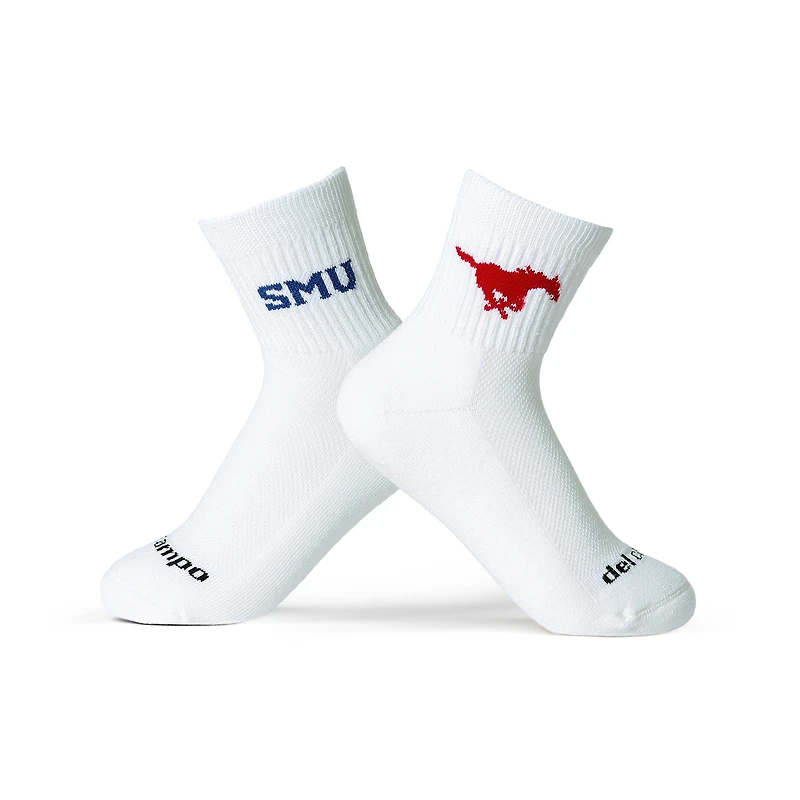 Unisex Del Campo White SMU Mustangs Quarter-Length Socks