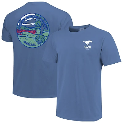 T-shirt unisexe Royal SMU Mustangs Scenic Comfort Colors