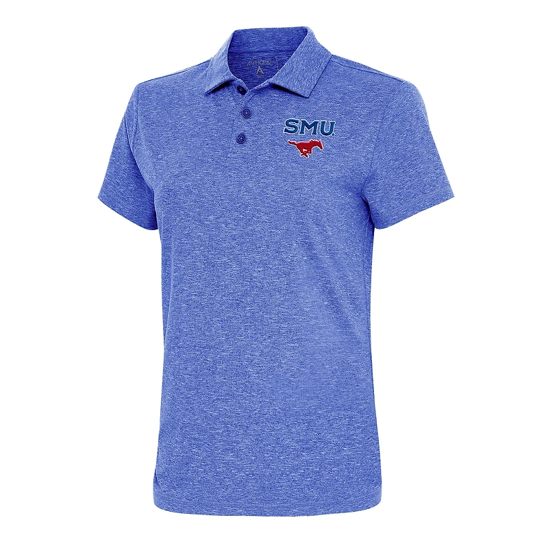 Polo Motivated Antigua Heather Royal SMU Mustangs pour femme