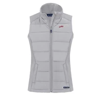 Gilet hybride en softshell recyclé entièrement zippé pour femme, gris SMU Mustangs Vault Evoke