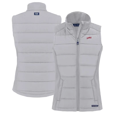Gilet hybride en softshell recyclé entièrement zippé pour femme, gris SMU Mustangs Vault Evoke