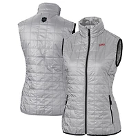 Gilet matelassé isolant entièrement zippé PrimaLoft Eco pour femme, gris, SMU Mustangs Vault Rainier