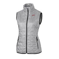 Gilet matelassé isolant entièrement zippé PrimaLoft Eco pour femme, gris, SMU Mustangs Vault Rainier
