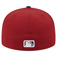 Casquette ajustée Somerset Patriots Authentic Collection 59FIFTY bordeaux/bleu marine pour homme de New Era