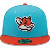 Men's New Era Aqua/Orange Zorros De Somerset Copa La Diversion 59FIFTY Fitted Hat