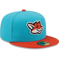 Men's New Era Aqua/Orange Zorros De Somerset Copa La Diversion 59FIFTY Fitted Hat