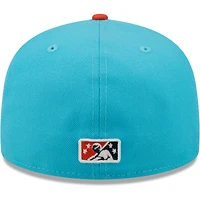 Men's New Era Aqua/Orange Zorros De Somerset Copa La Diversion 59FIFTY Fitted Hat