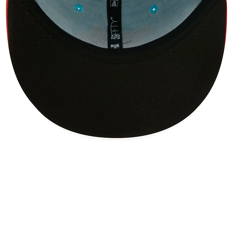 Men's New Era Aqua/Orange Zorros De Somerset Copa La Diversion 59FIFTY Fitted Hat