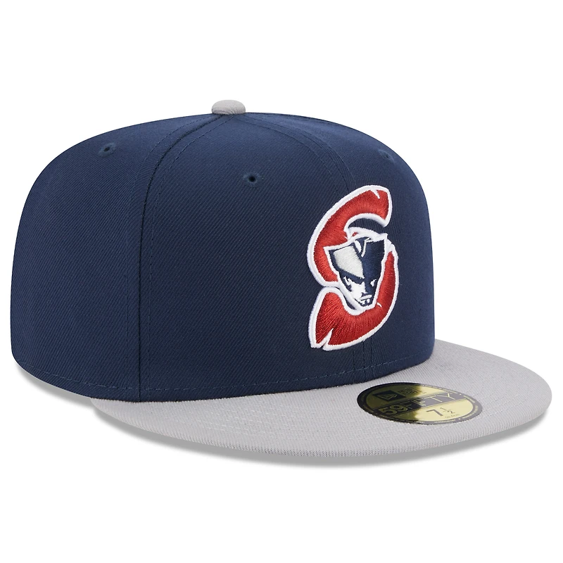 Casquette ajustée 59FIFTY avec logo alternatif bleu New Era Somerset Patriots pour homme