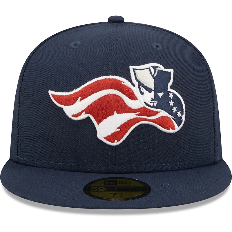 Casquette ajustée 59FIFTY pour homme bleu marine Somerset Patriots Home Authentic Collection de New Era
