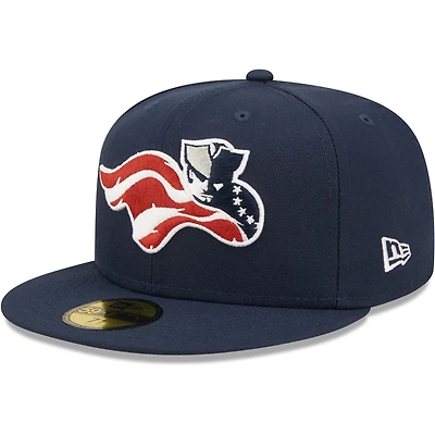 Casquette ajustée 59FIFTY pour homme bleu marine Somerset Patriots Home Authentic Collection de New Era