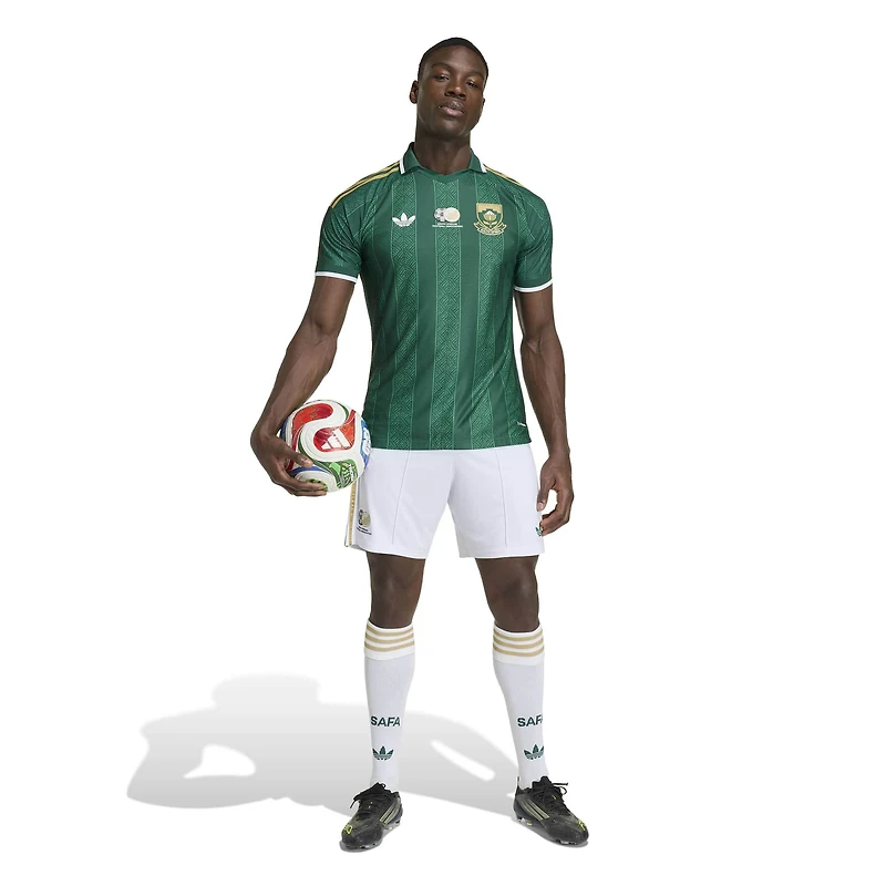 Maillot domicile authentique adidas jaune de l'équipe nationale d'Afrique du Sud pour homme
