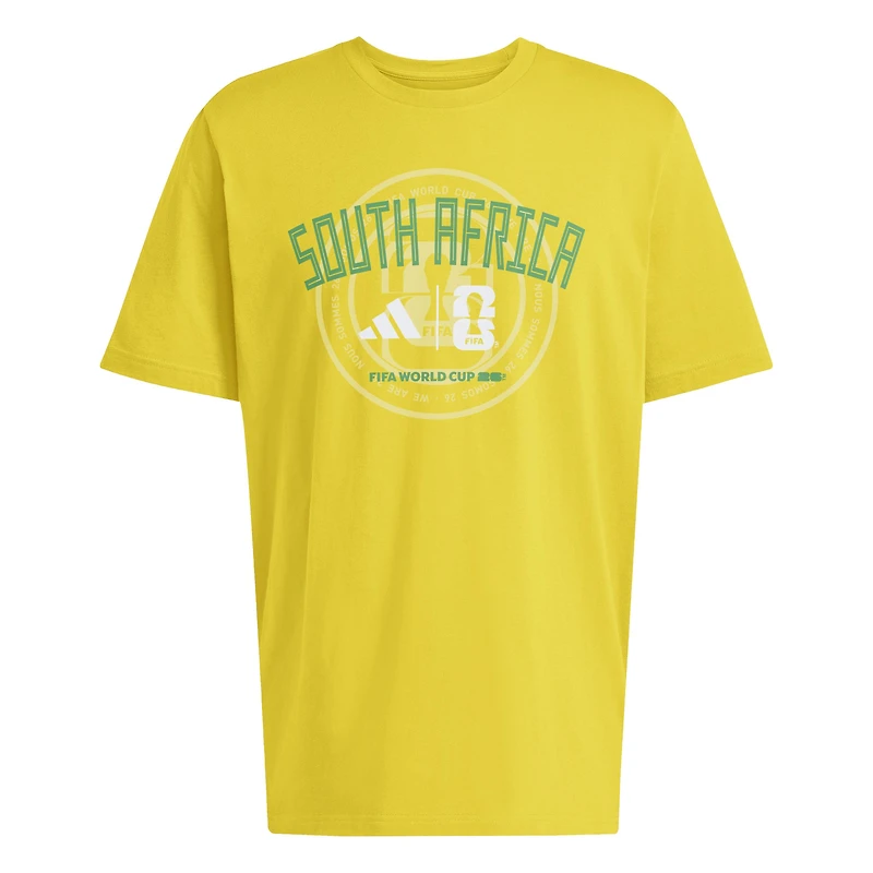 Men's adidas  Yellow South Africa National Team 2026 FIFA World Cup Qualifier T-Shirt