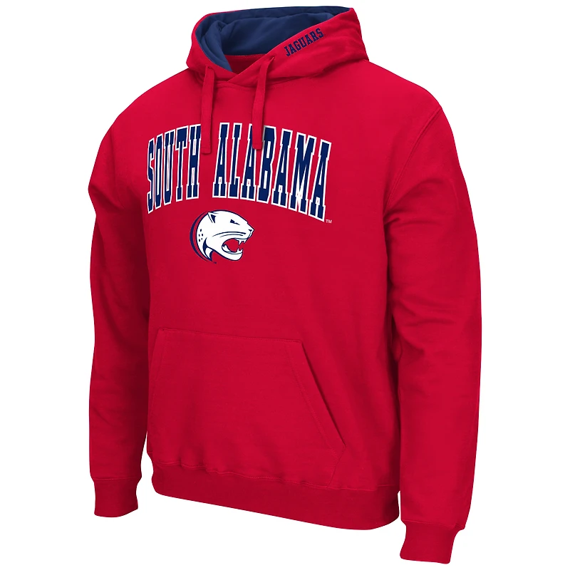 Sweat à capuche Colosseum rouge pour homme, avec logo et arche des Jaguars de l'Alabama du Sud