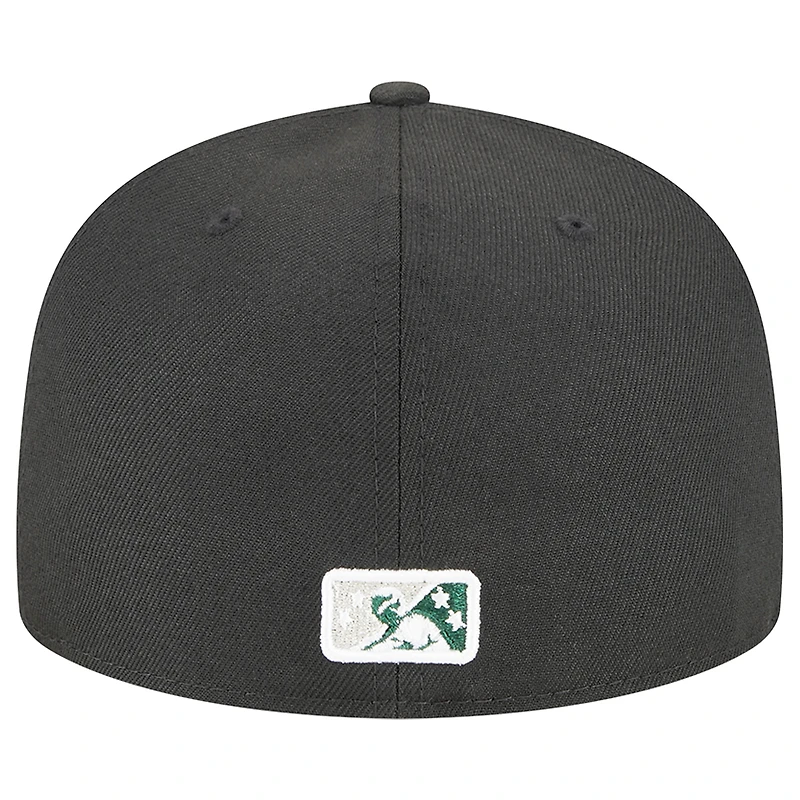 Men's New Era Black South Bend Cubs Theme Nights Silver Hawks  59FIFTY Fitted Hat