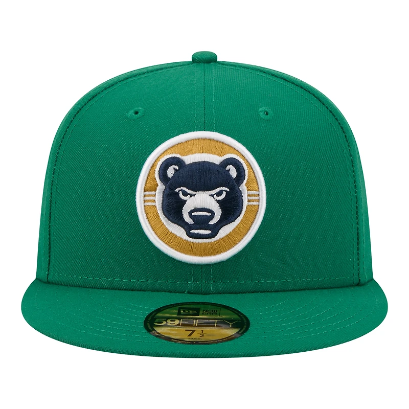 Casquette ajustée New Era verte pour homme, édition spéciale South Bend Cubs Minor League Theme Nights 59FIFTY
