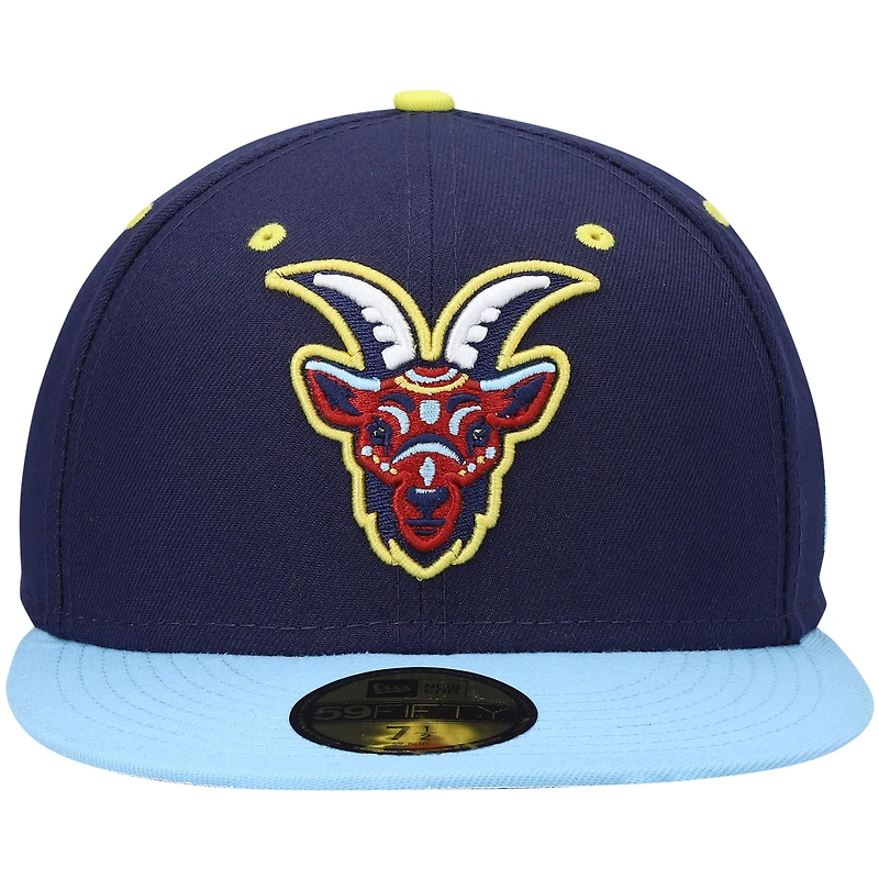 Men's New Era Navy/Light Blue Cabritos Maldichos De South Bend Copa La Diversion 59FIFTY Fitted Hat