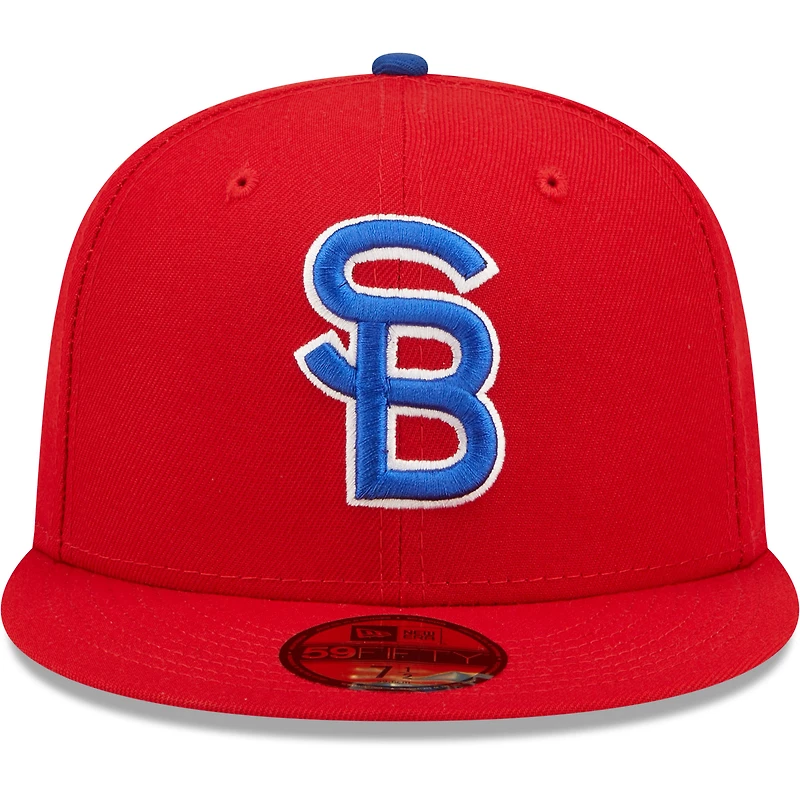 Men's New Era Red South Bend Cubs Authentic Collection Team Game 59FIFTY Fitted Hat