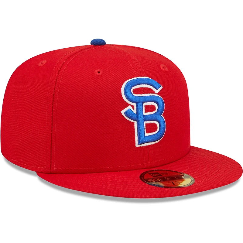 Men's New Era Red South Bend Cubs Authentic Collection Team Game 59FIFTY Fitted Hat