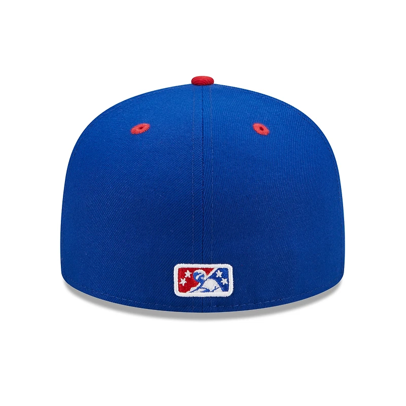 Casquette ajustée 59FIFTY pour homme South Bend Cubs Marvel x Minor League New Era blanche/rouge