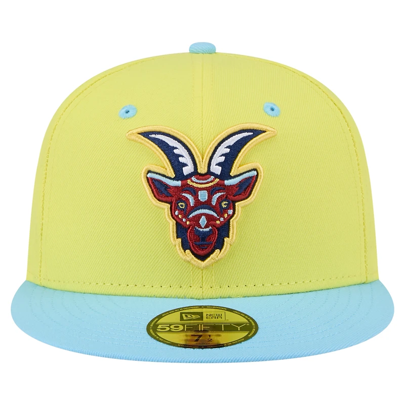 Casquette ajustée 59FIFTY jaune South Bend Cubs Copa de la Diversión New Era pour homme