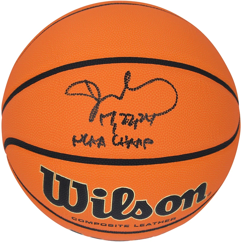 Ballon de basket Wilson NCAA EVO NXT taille 6, réplique dédicacée par Dawn Staley des Gamecocks de Caroline du Sud, avec inscription « 17, 22, 24 NCAA Champs ».