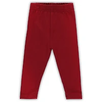 Girls Infant Wes & Willy Garnet/White South Carolina Gamecocks Balloon Raglan 3/4-Sleeve T-Shirt Leggings Set