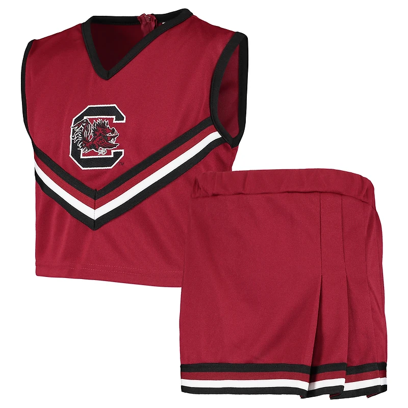 Ensemble de cheerleading deux pièces grenat pour jeunes filles, South Carolina Gamecocks