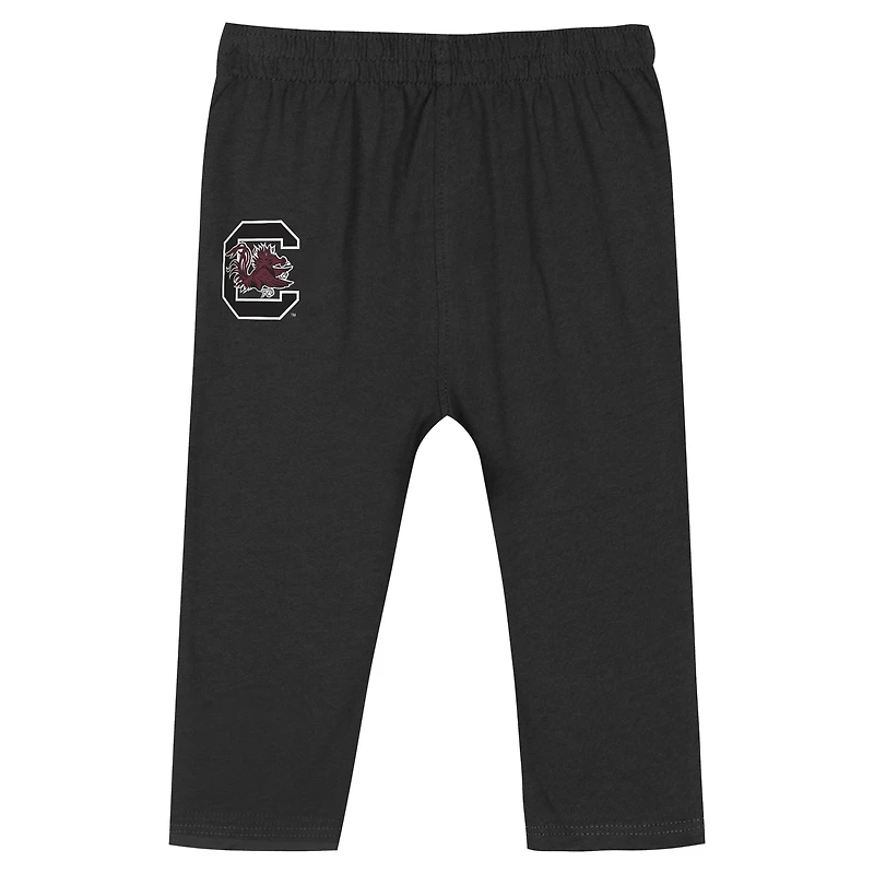 Ensemble body et pantalon à manches longues pour bébé noir South Carolina Gamecocks Double Up