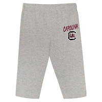 Infant Outerstuff Garnet/Black South Carolina Gamecocks Double Down Bodysuit and Pants 3-Piece Set