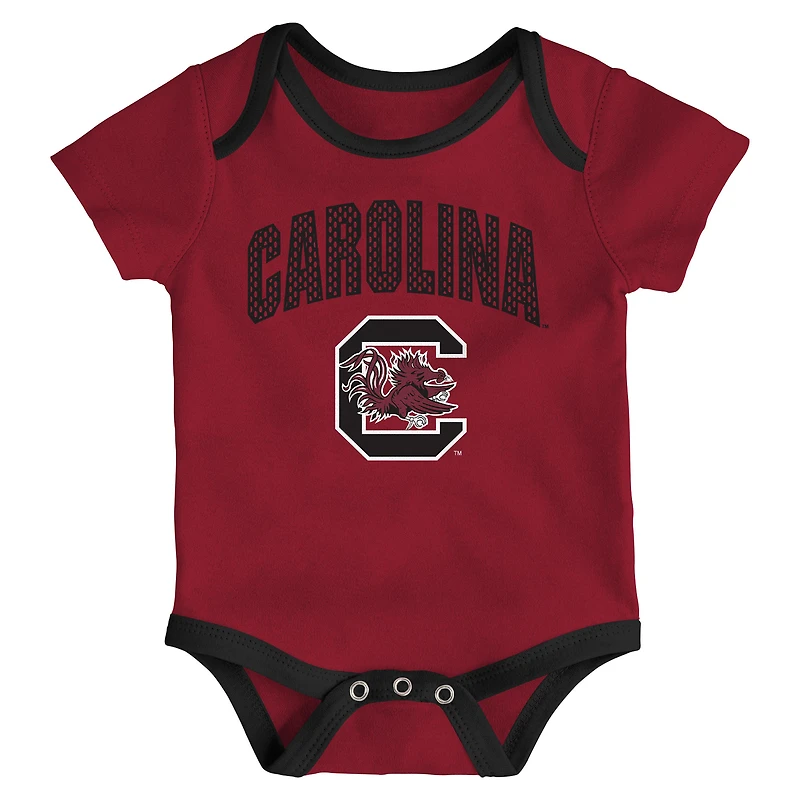Infant Outerstuff South Carolina Gamecocks All Day Play Three-Piece Bodysuit Set
