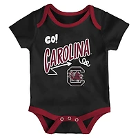 Infant Outerstuff South Carolina Gamecocks All Day Play Three-Piece Bodysuit Set