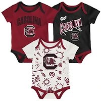 Infant Outerstuff South Carolina Gamecocks All Day Play Three-Piece Bodysuit Set