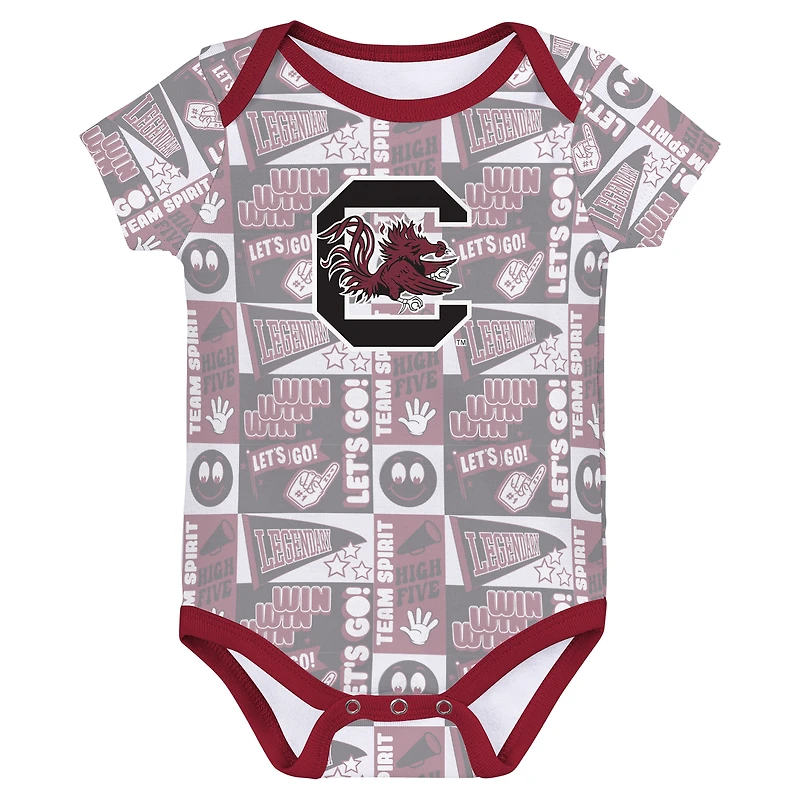 Ensemble de 3 bodies pour bébé South Carolina Gamecocks Sunday Comics