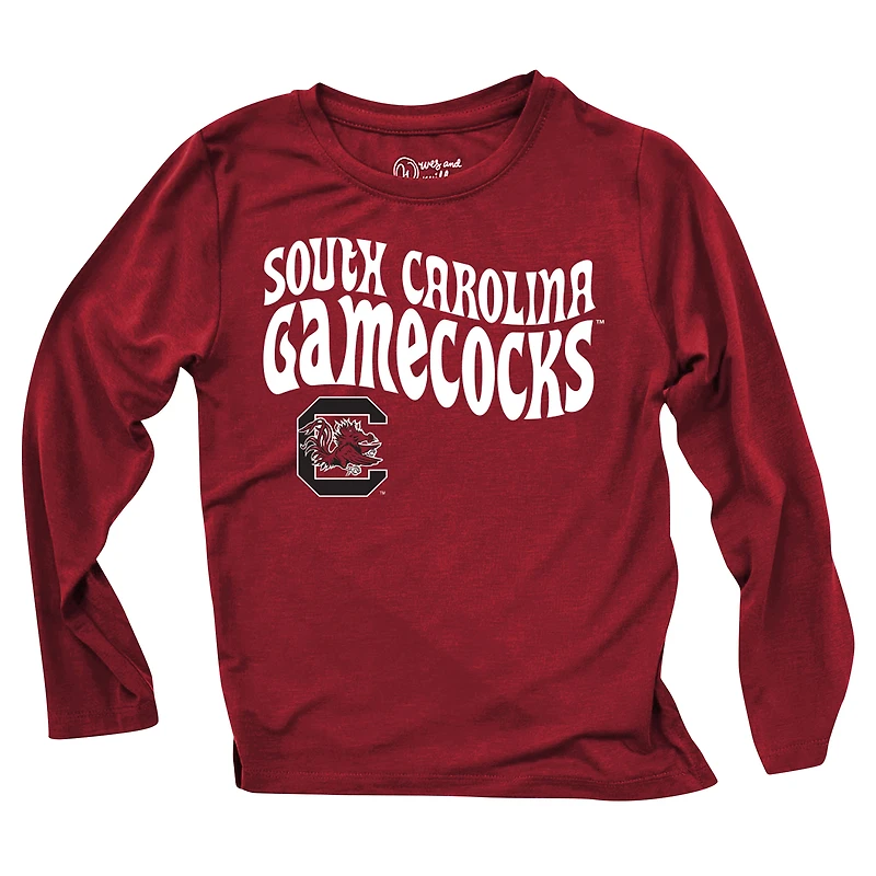 Infant Wes & Willy South Carolina Gamecocks Long Sleeve Top and Striped Tri-Blend Leggings Set