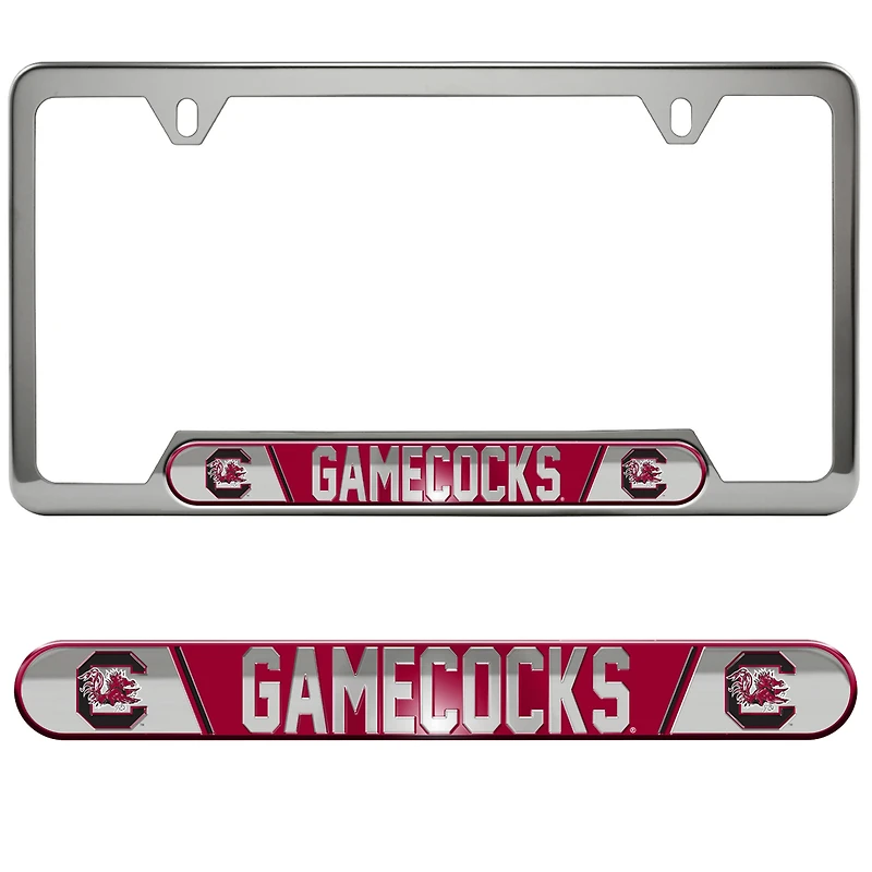 Cadre de plaque d'immatriculation en relief Logo Brands South Carolina Gamecocks