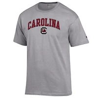 Men's Champion  Heather Gray South Carolina Gamecocks Arch Over Logo T-Shirt