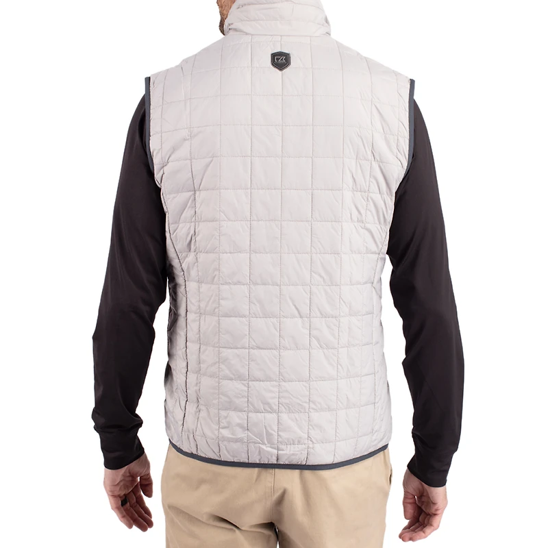 Men's Cutter & Buck  Gray South Carolina Gamecocks Rainier Eco Insulated PrimaLoft Full-Zip Puffer Vest