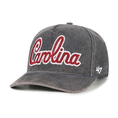 Chapeau ajustable en velours côtelé gris '47 South Carolina Gamecocks Reclaim Snow Wash pour homme