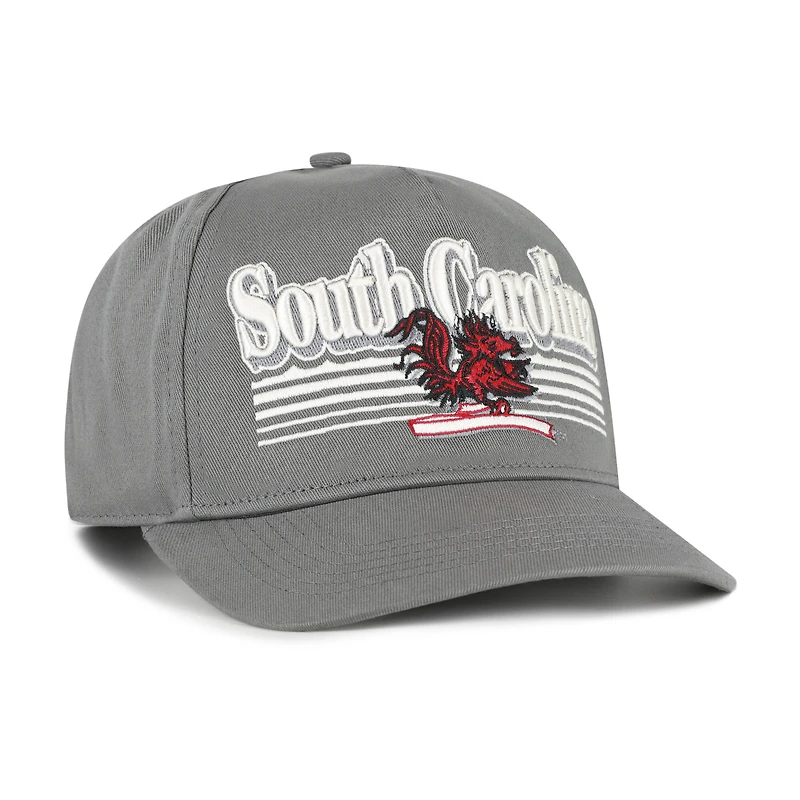 Men's '47  Gray South Carolina Gamecocks Script Fade Hitch Adjustable Hat
