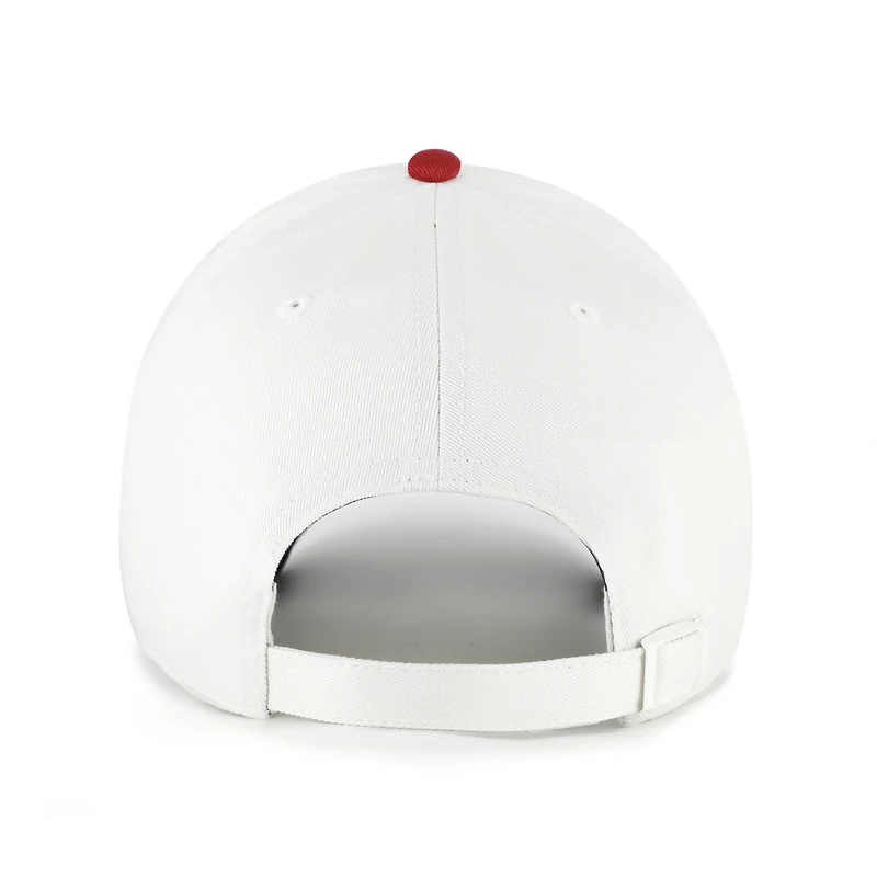 Men's '47 White/Garnet South Carolina Gamecocks Contemporary Basics Two Tone Clean Up Adjustable Hat