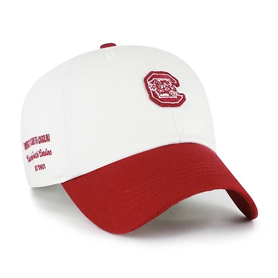 Casquette ajustable bicolore blanche et grenat « 47 » des Gamecocks de Caroline du Sud, modèle Contemporary Basics.