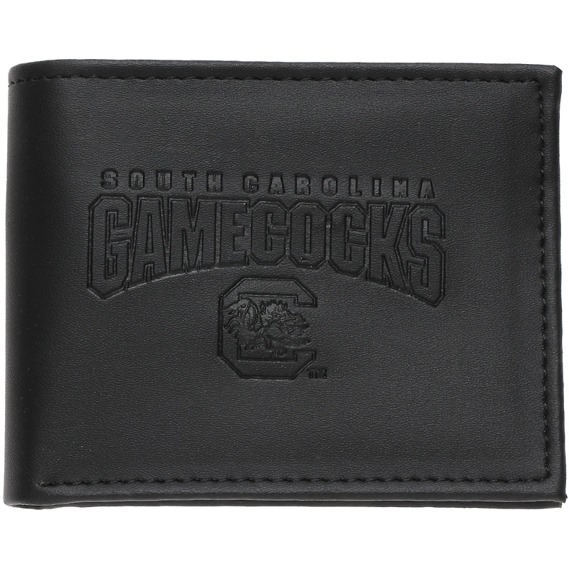 Portefeuille hybride à deux volets pour homme, noir, aux couleurs des Gamecocks de Caroline du Sud