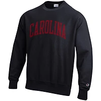 Sweat-shirt à capuche Champion Black South Carolina Gamecocks pour homme, coupe décontractée, tissage inversé Arch