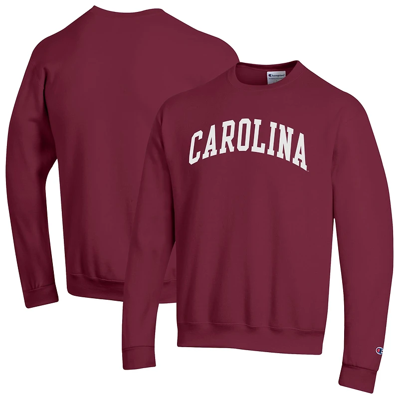 Men's Champion Garnet South Carolina Gamecocks Basic Arch Fleece Pullover Sweatshirt