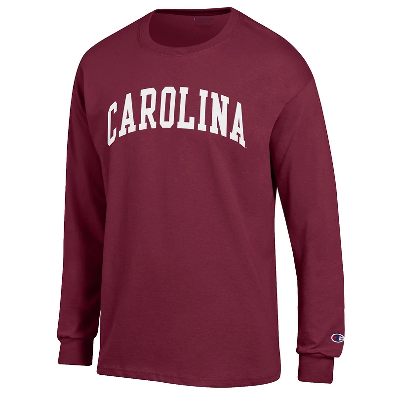 Men's Champion  Garnet South Carolina Gamecocks Basic Arch Long Sleeve T-Shirt