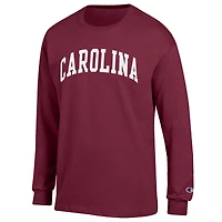 Men's Champion  Garnet South Carolina Gamecocks Basic Arch Long Sleeve T-Shirt